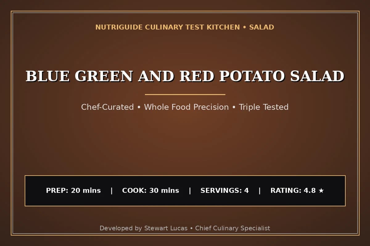 Blue Green And Red Potato Salad
