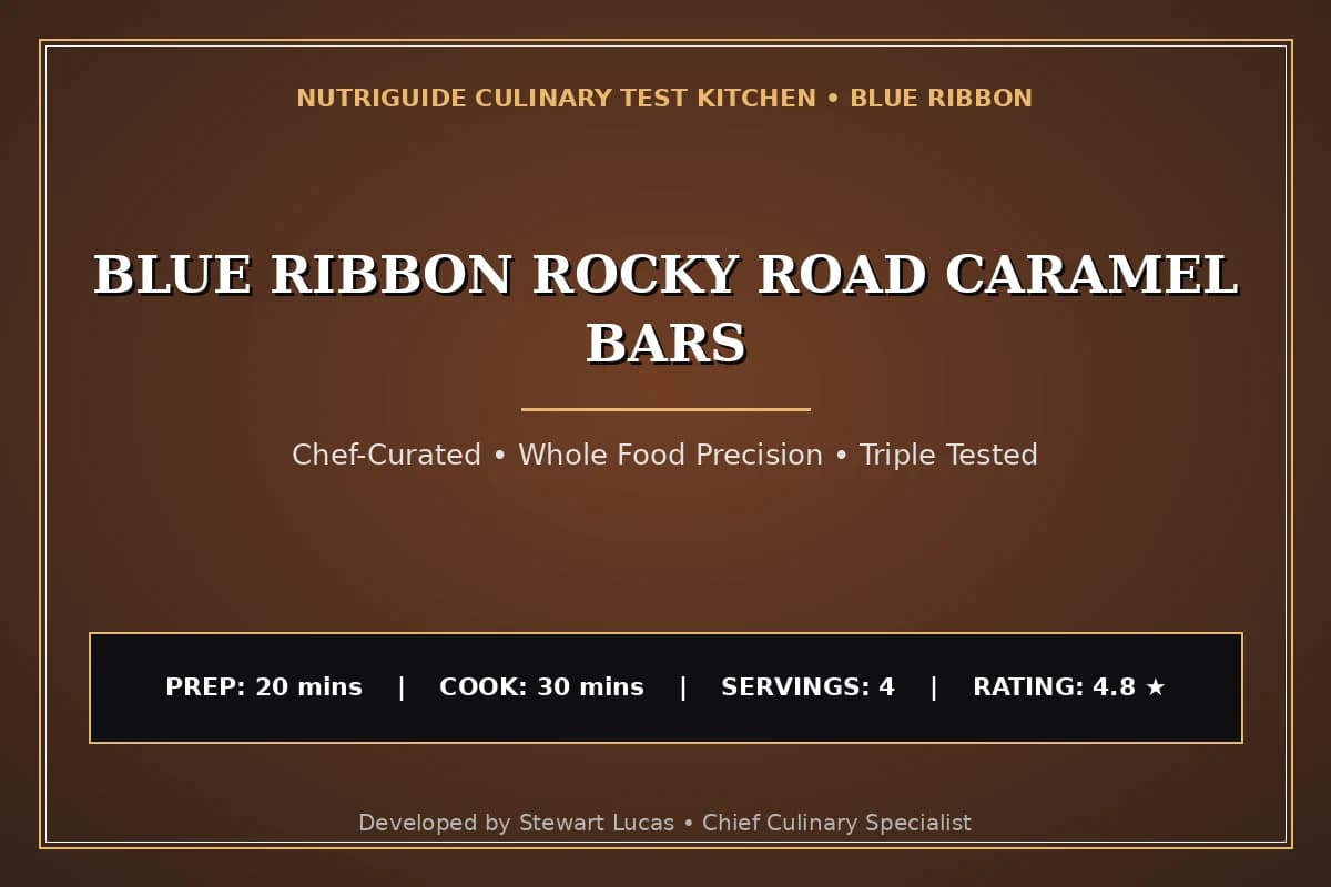 Blue Ribbon Rocky Road Caramel Bars