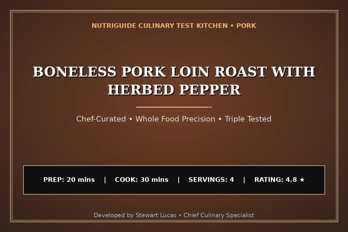 Boneless Pork Loin Roast With Herbed Pepper