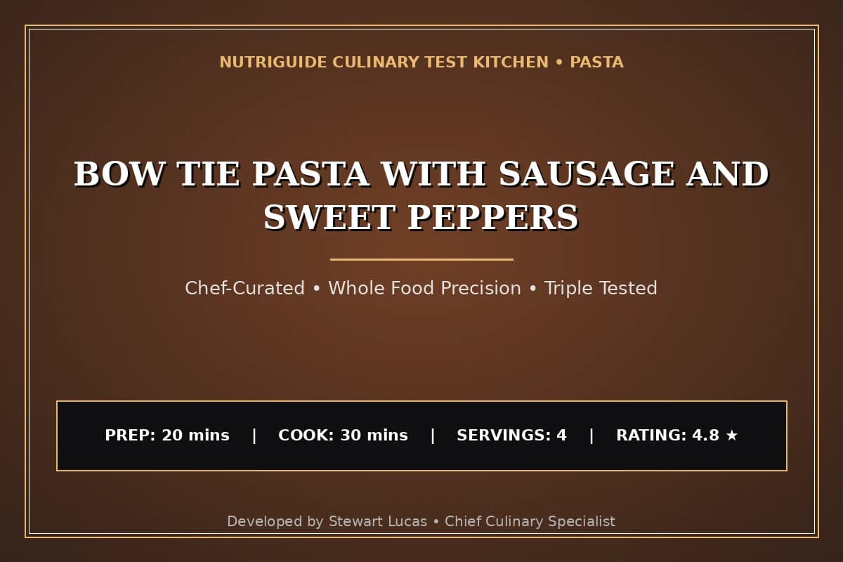 Bow Tie Pasta With Sausage And Sweet Peppers