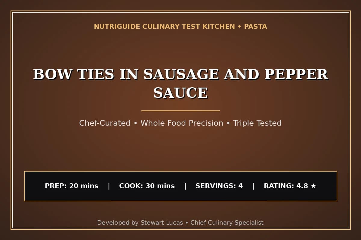 Bow Ties In Sausage And Pepper Sauce