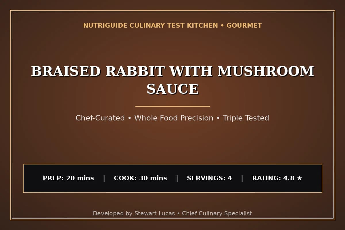 Braised Rabbit With Mushroom Sauce