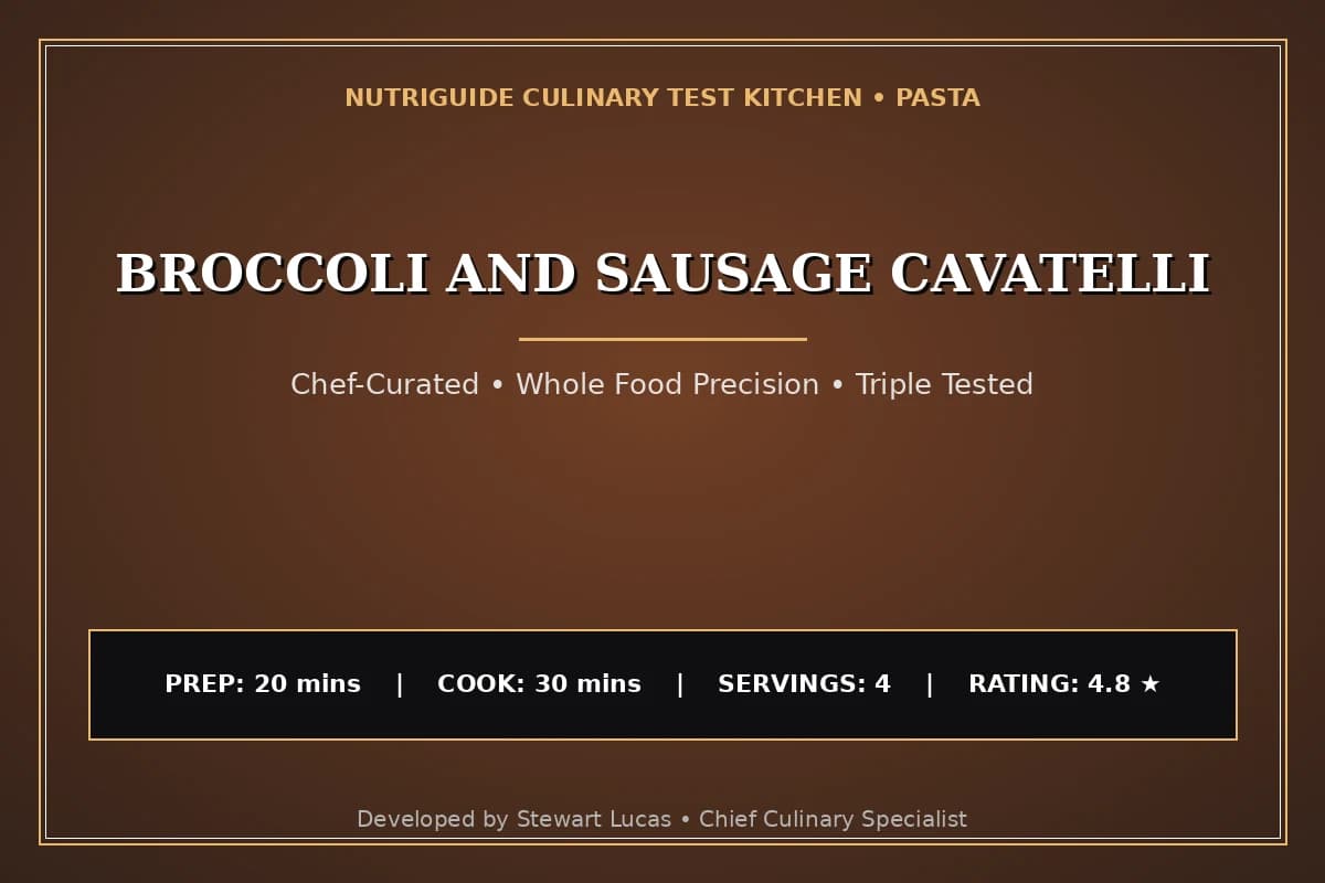 Broccoli And Sausage Cavatelli