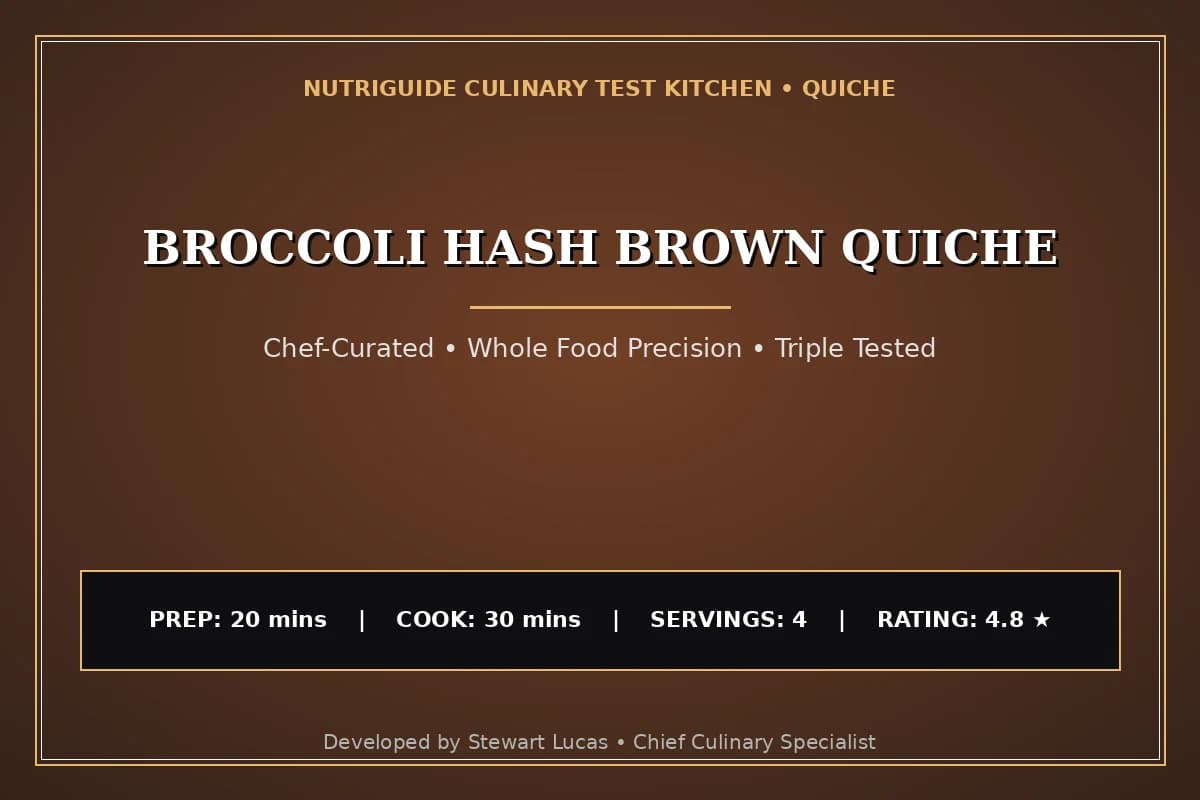 Broccoli Hash Brown Quiche