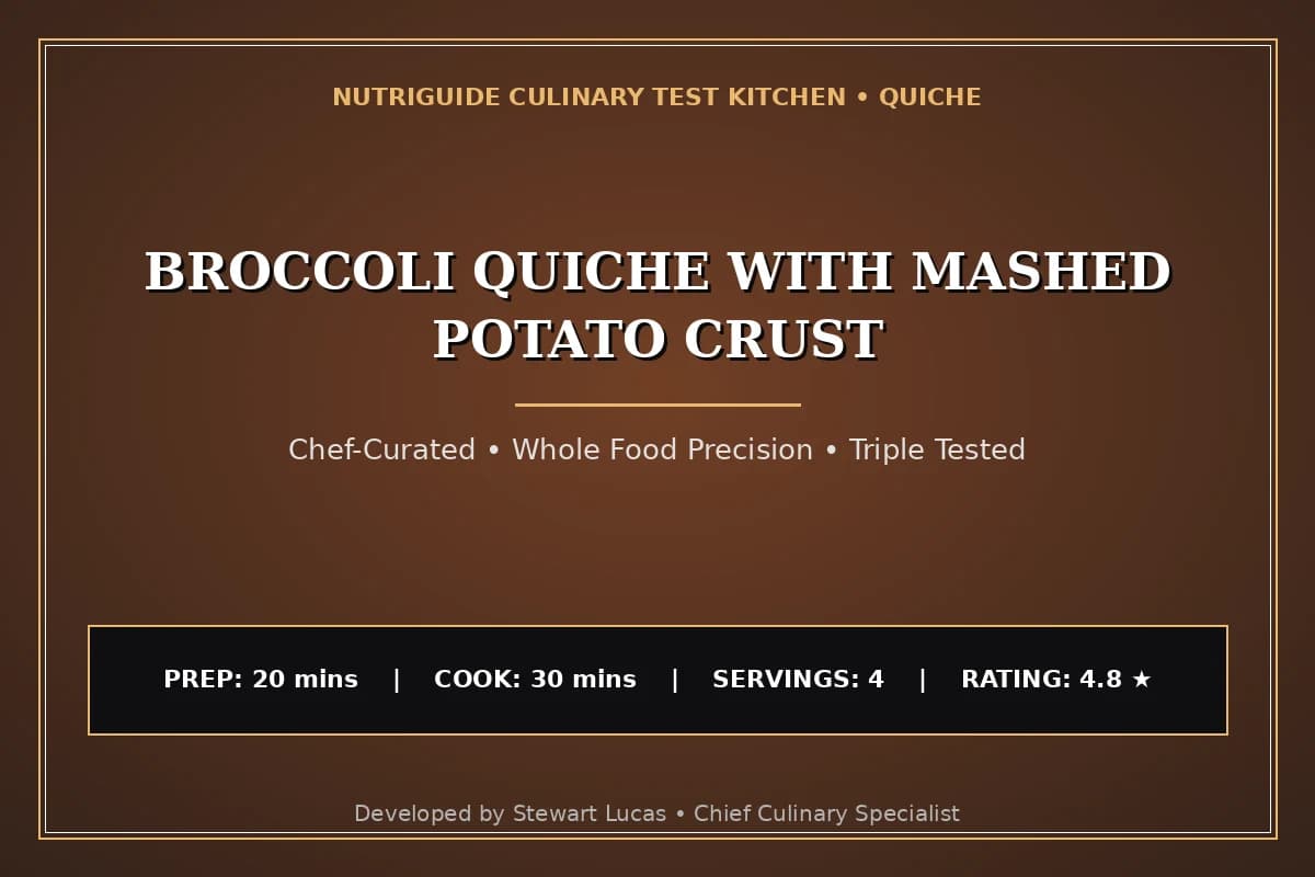 Broccoli Quiche With Mashed Potato Crust