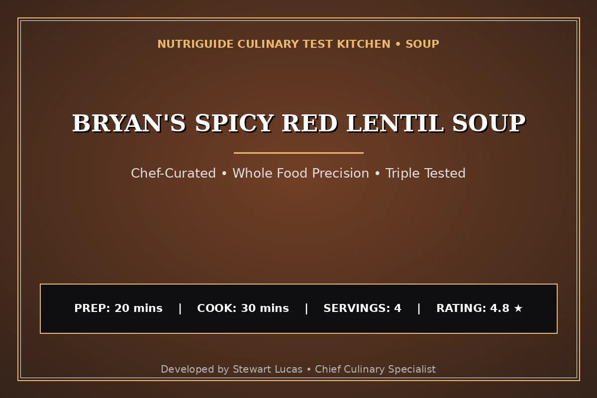 Bryan'S Spicy Red Lentil Soup