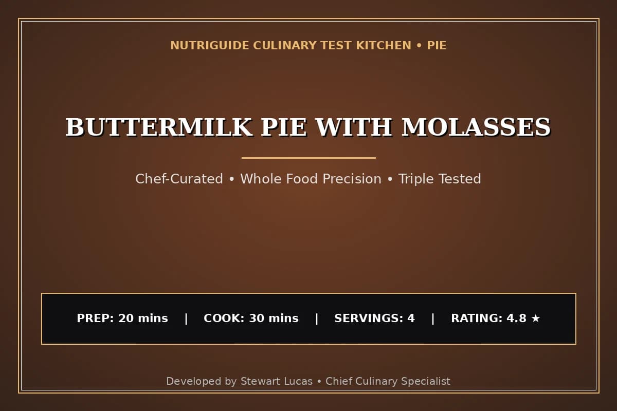 Buttermilk Pie With Molasses