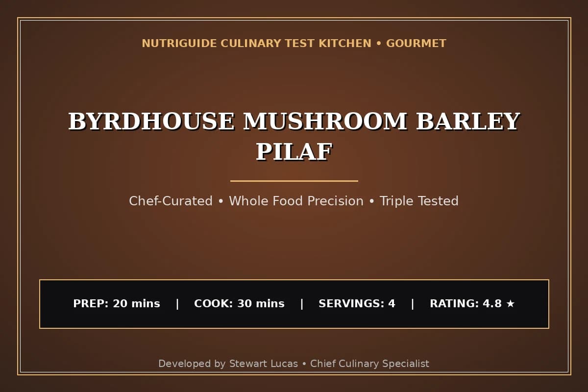 Byrdhouse Mushroom Barley Pilaf