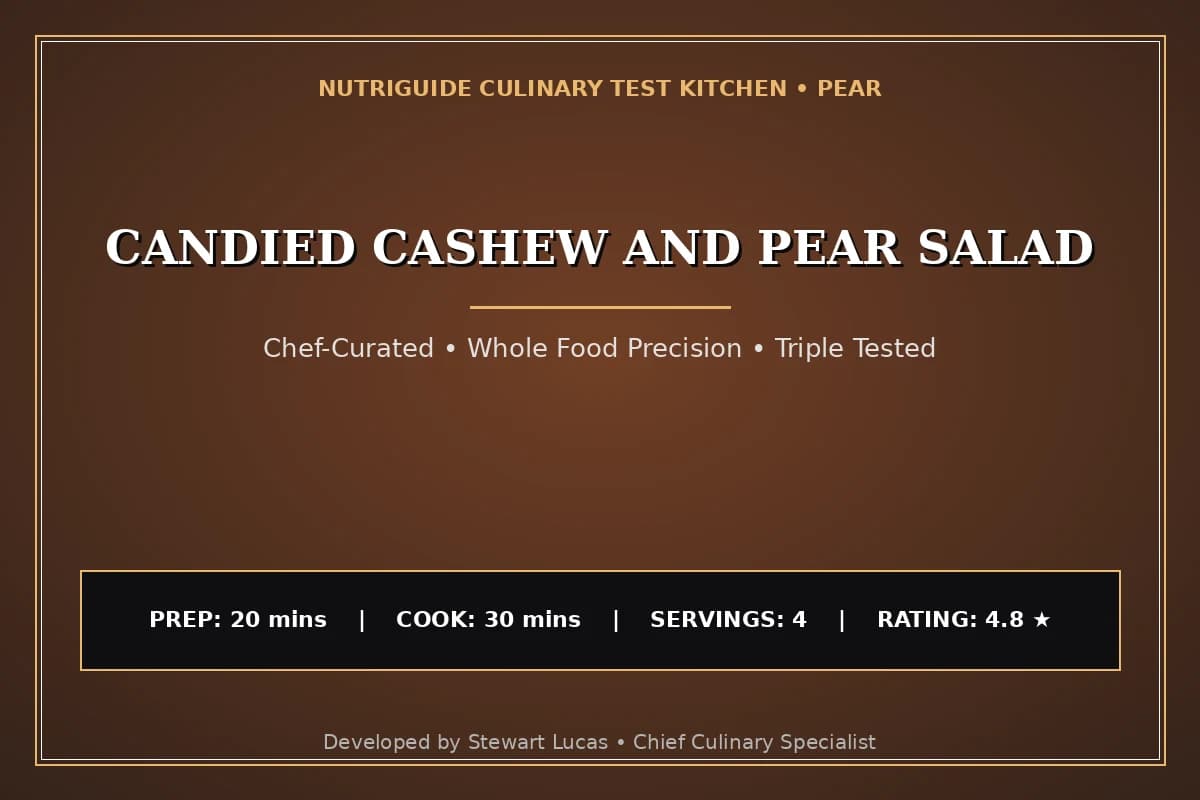 Candied Cashew And Pear Salad