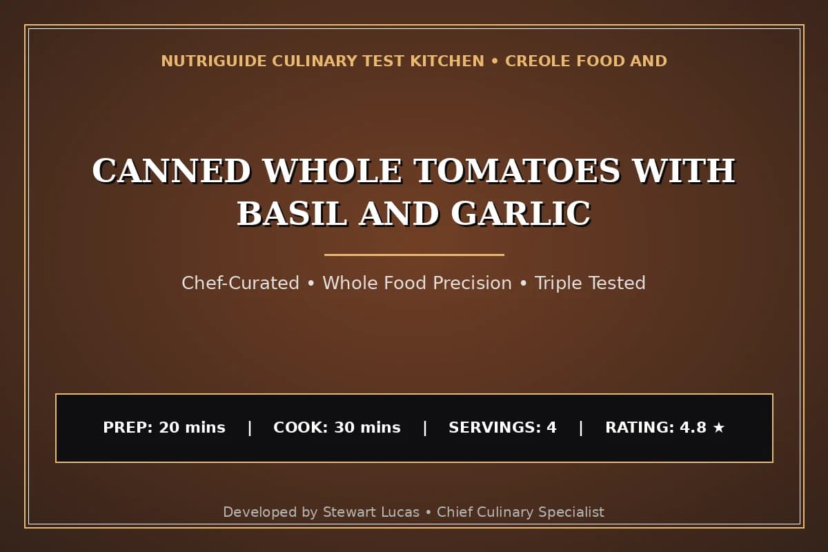 Canned Whole Tomatoes With Basil And Garlic