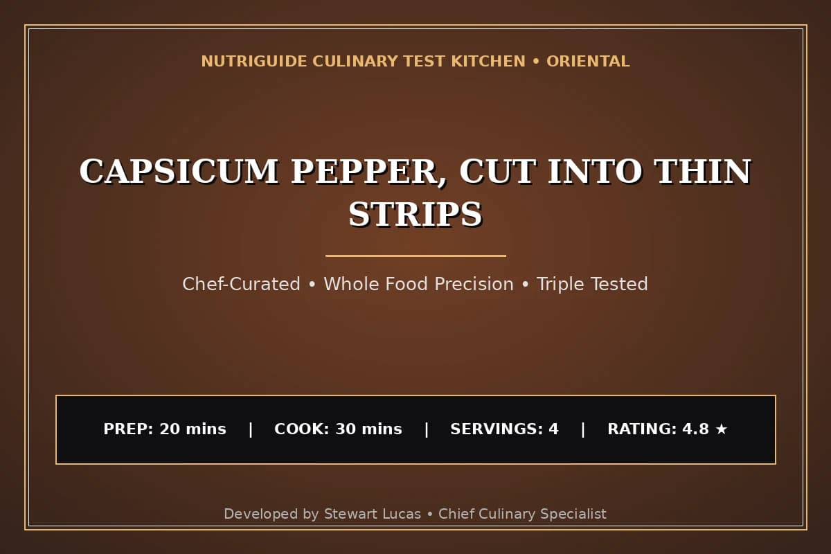 Capsicum Pepper, Cut Into Thin Strips