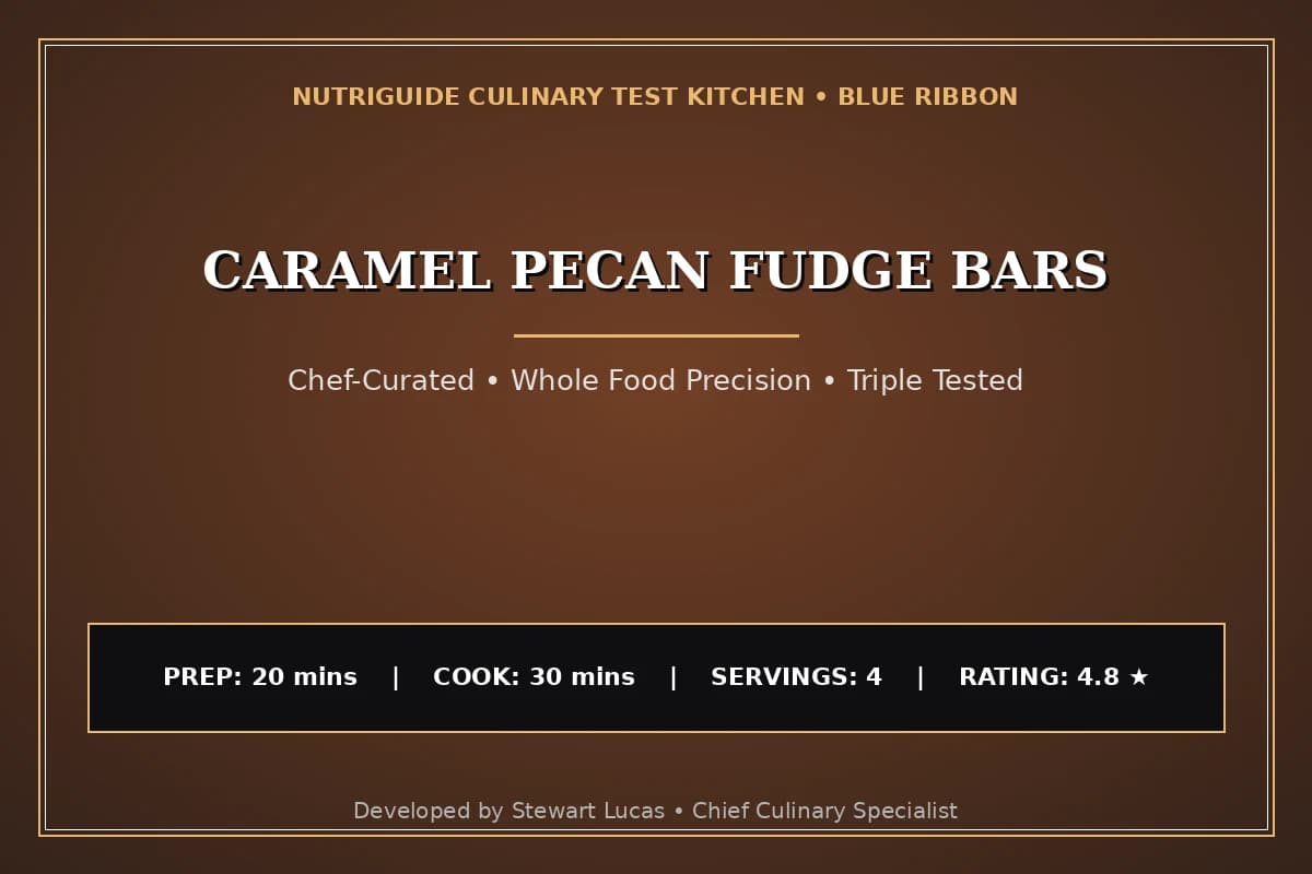 Caramel Pecan Fudge Bars