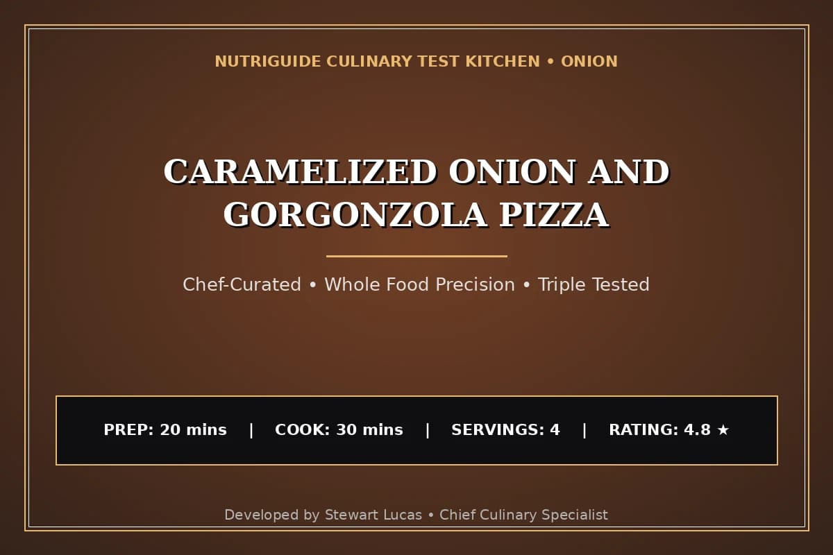 Caramelized Onion And Gorgonzola Pizza