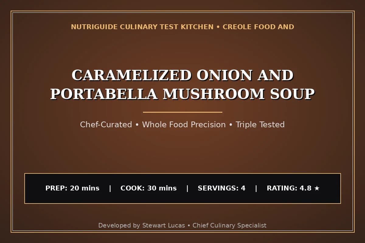 Caramelized Onion And Portabella Mushroom Soup