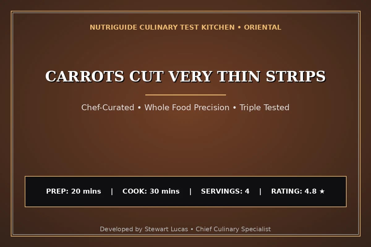 Carrots Cut Very Thin Strips