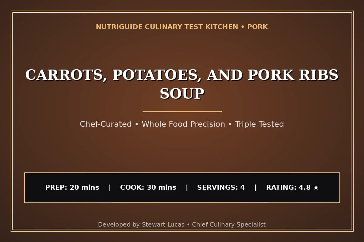 Carrots, Potatoes, And Pork Ribs Soup
