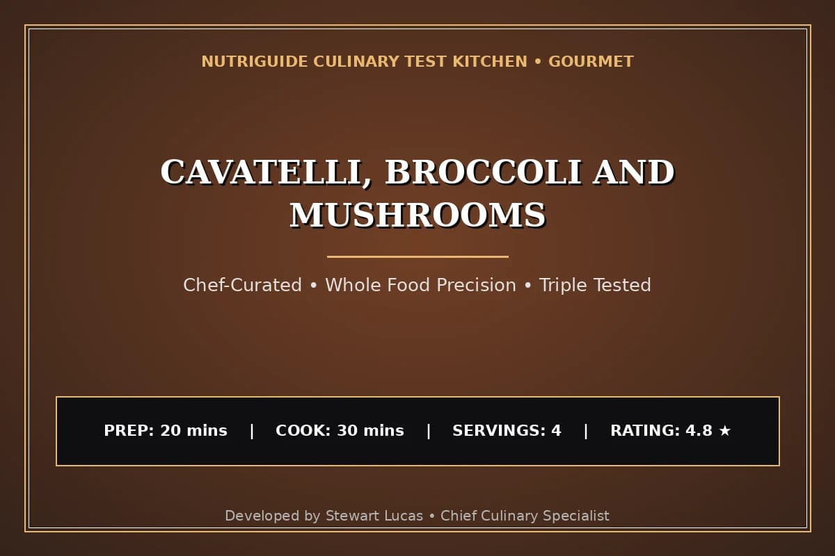 Cavatelli, Broccoli And Mushrooms