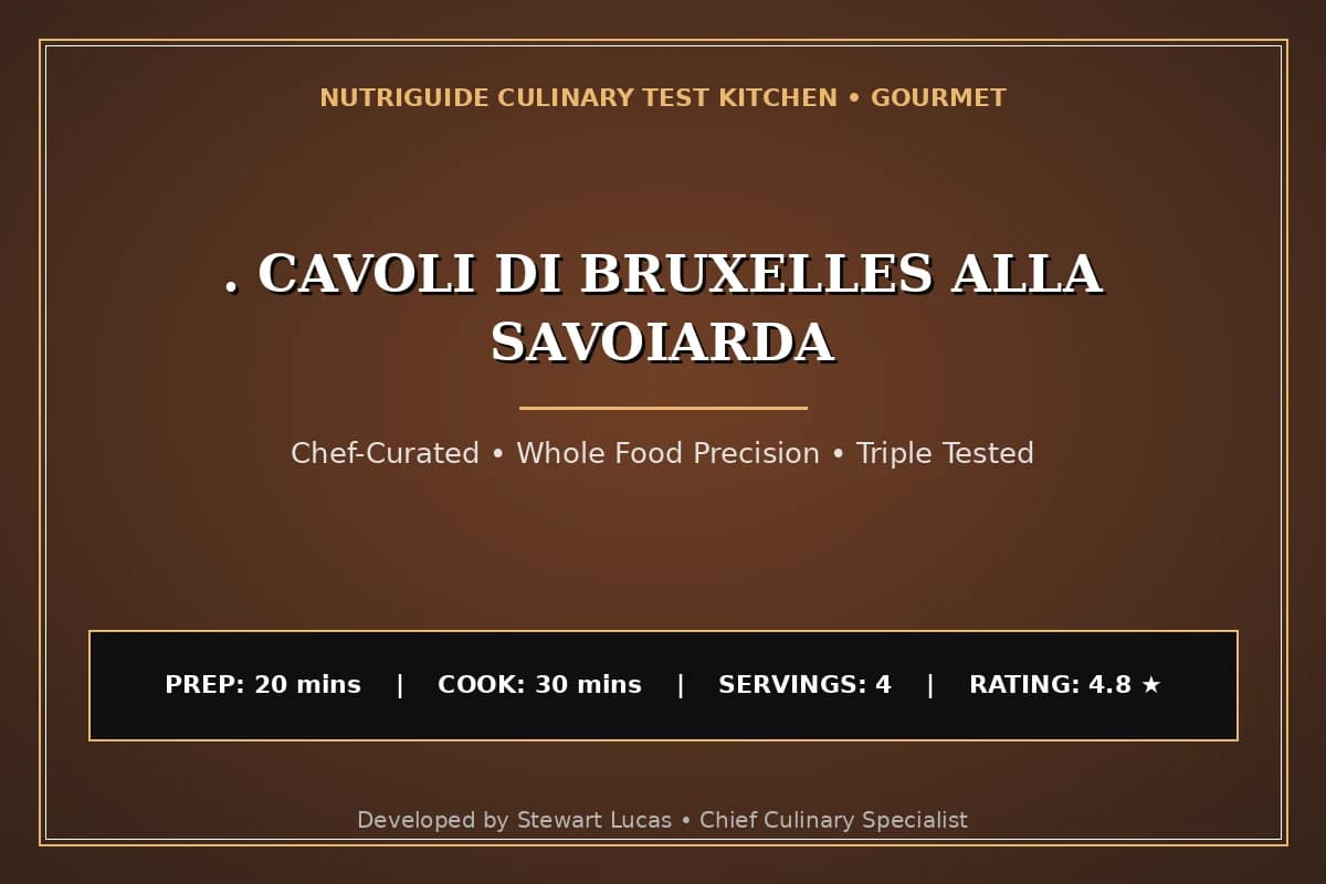 . Cavoli Di Bruxelles Alla Savoiarda