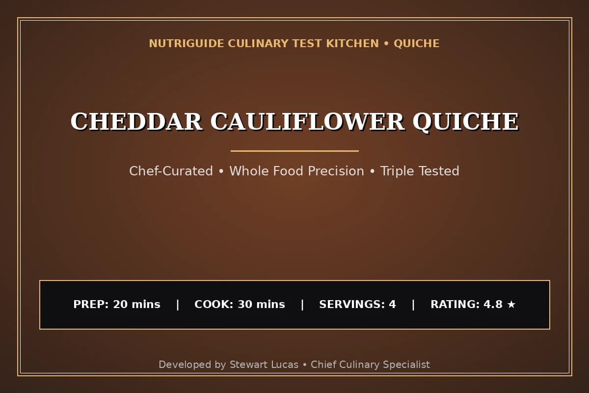 Cheddar Cauliflower Quiche