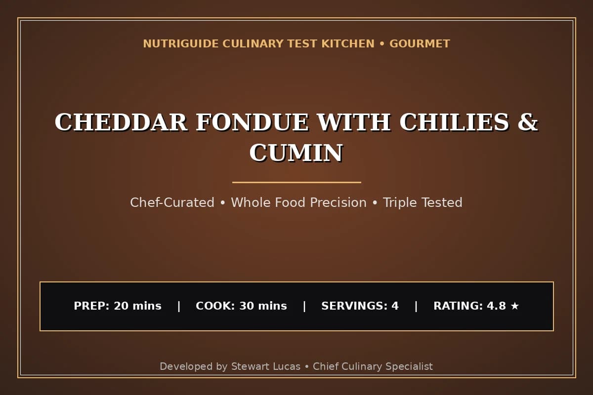 Cheddar Fondue With Chilies & Cumin