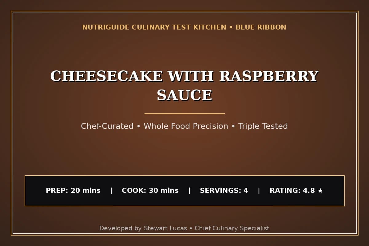 Cheesecake With Raspberry Sauce