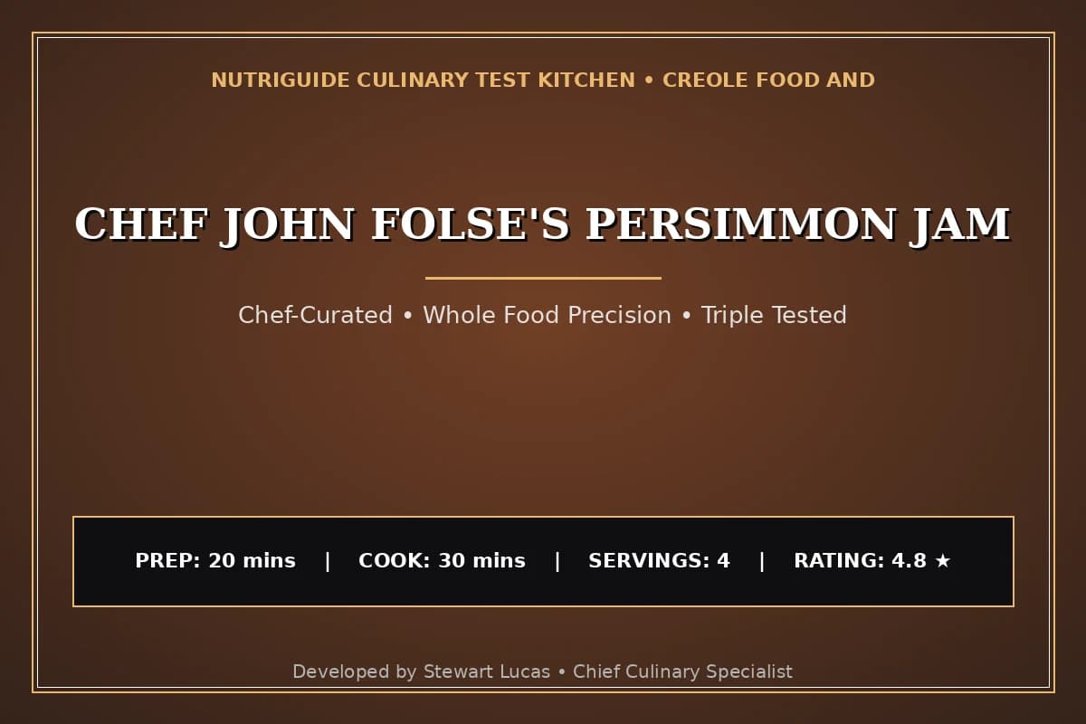 Chef John Folse'S Persimmon Jam