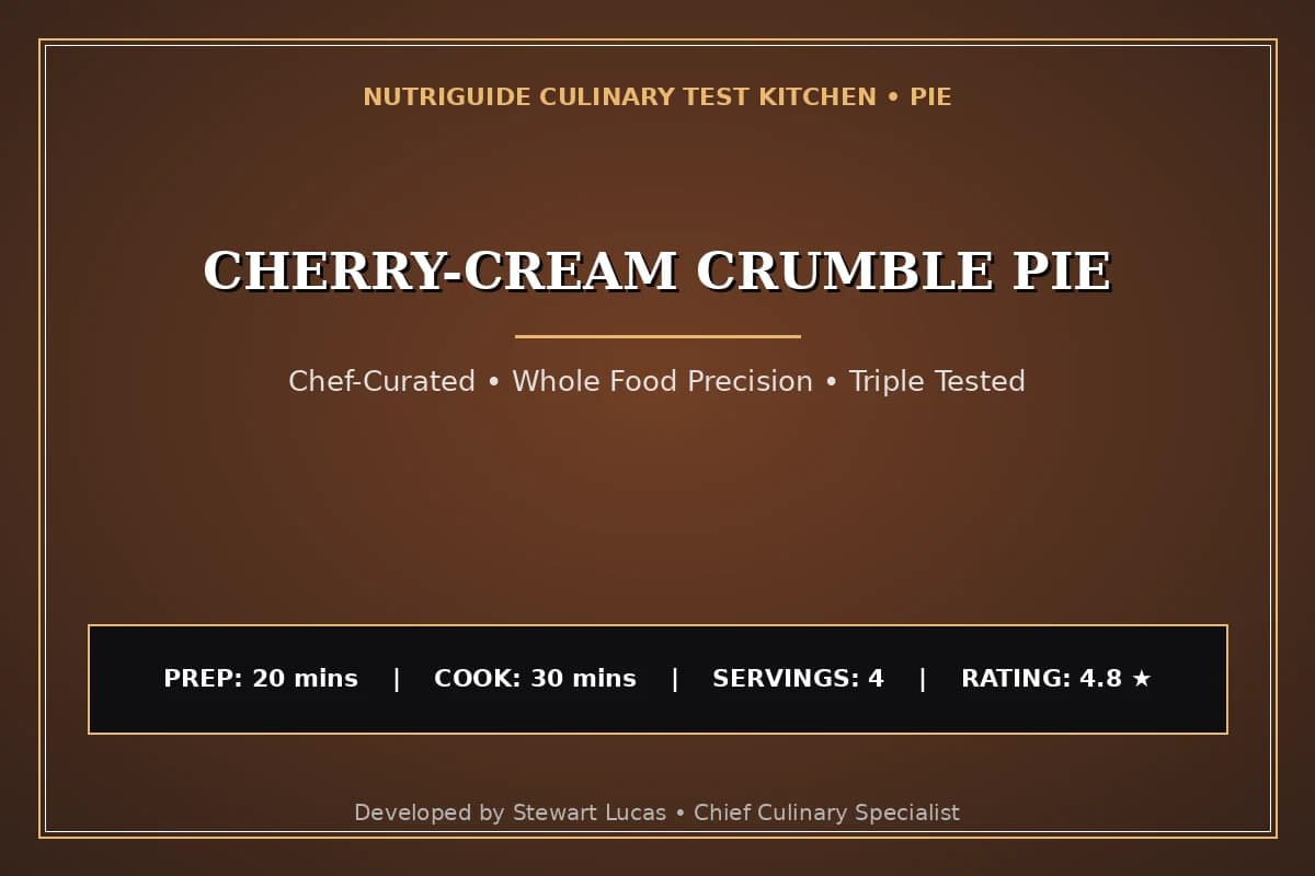 Cherry-Cream Crumble Pie