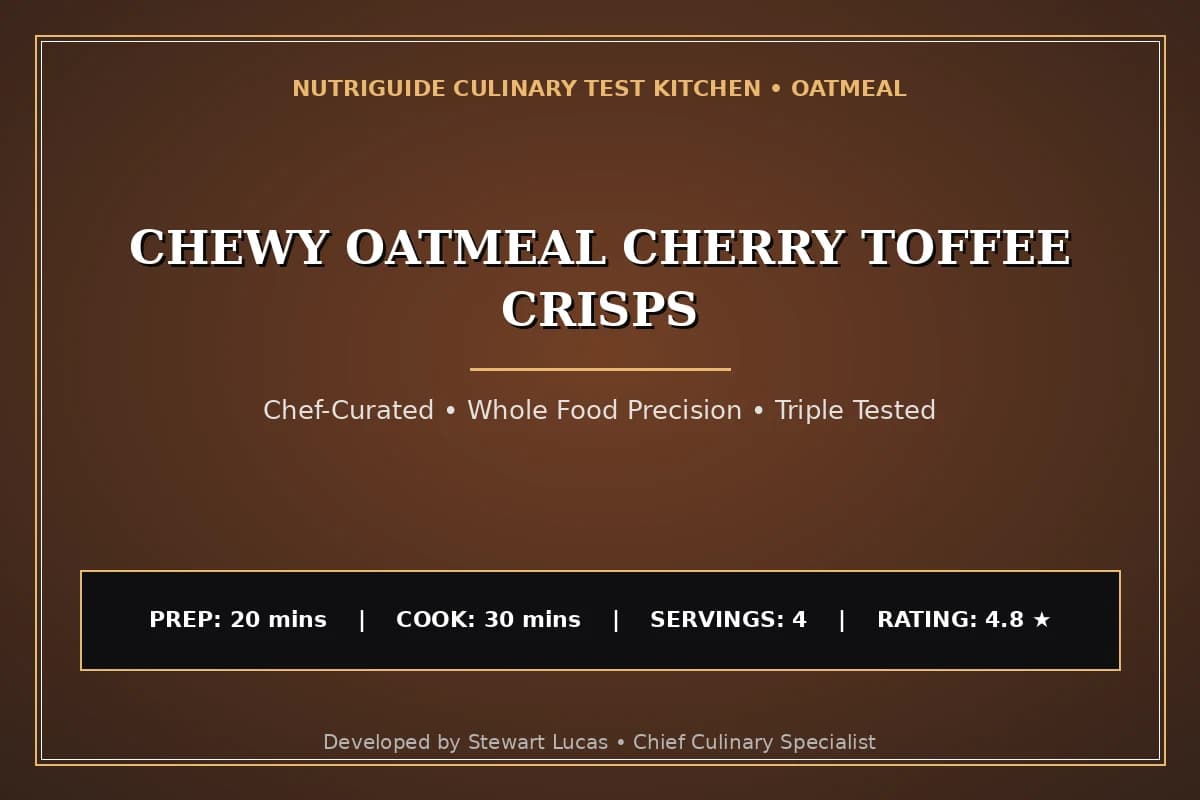 Chewy Oatmeal Cherry Toffee Crisps