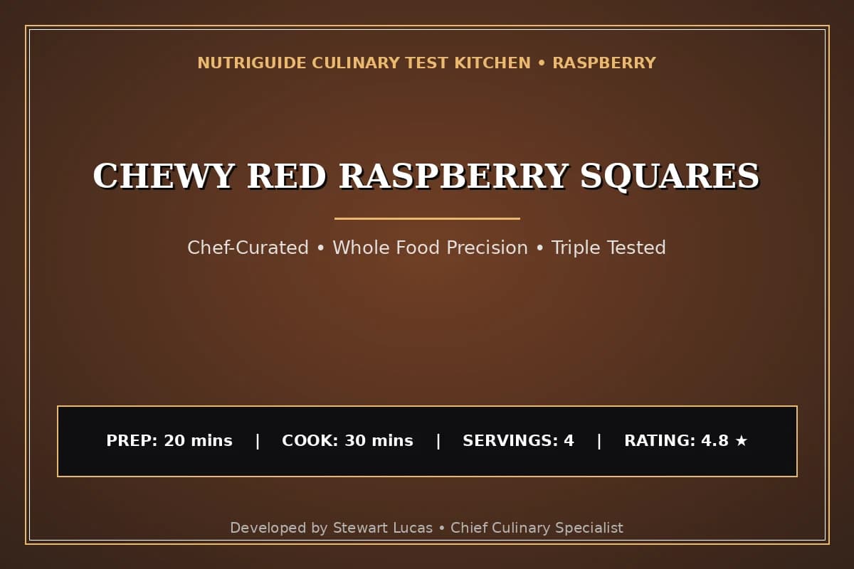 Chewy Red Raspberry Squares