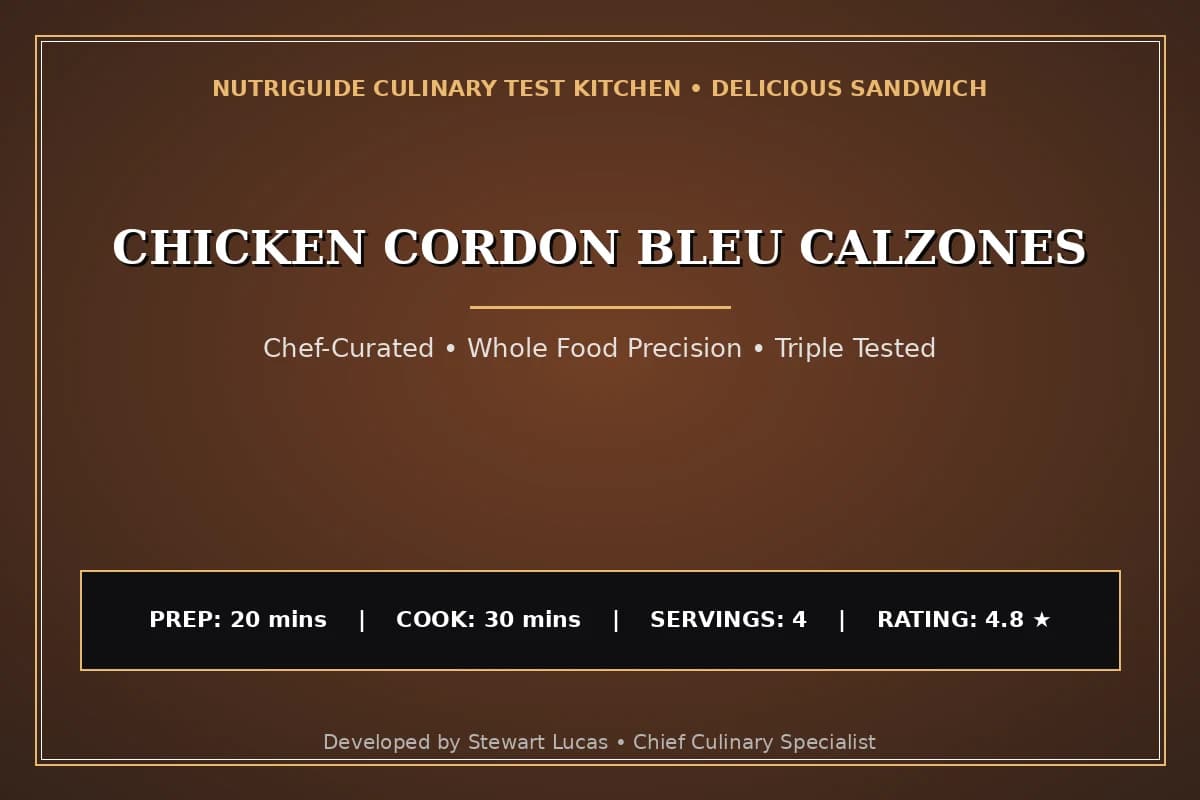 Chicken Cordon Bleu Calzones