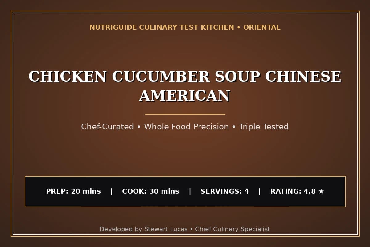 Chicken Cucumber Soup Chinese American