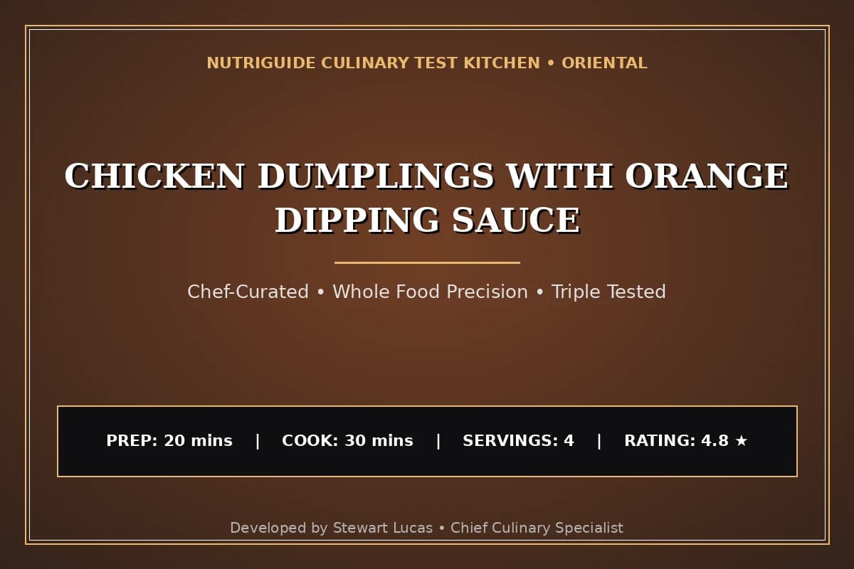 Chicken Dumplings With Orange Dipping Sauce