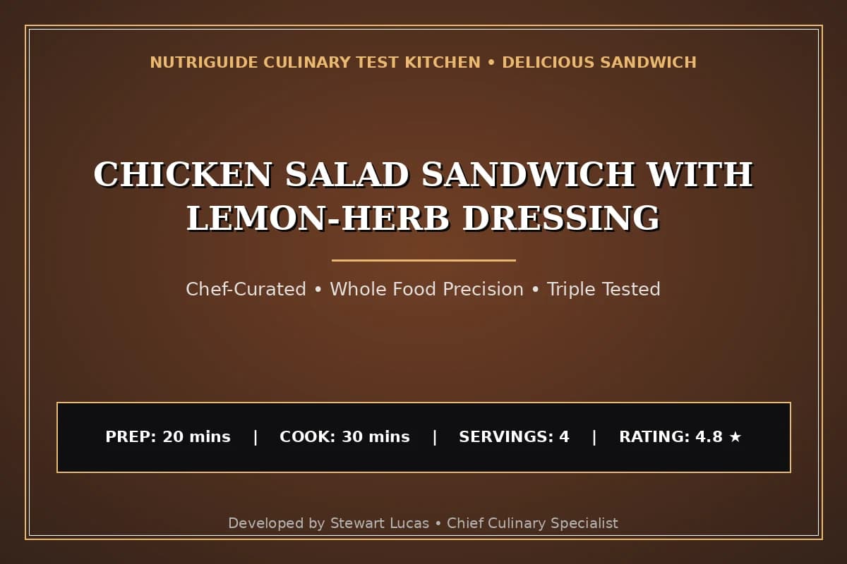 Chicken Salad Sandwich With Lemon-Herb Dressing