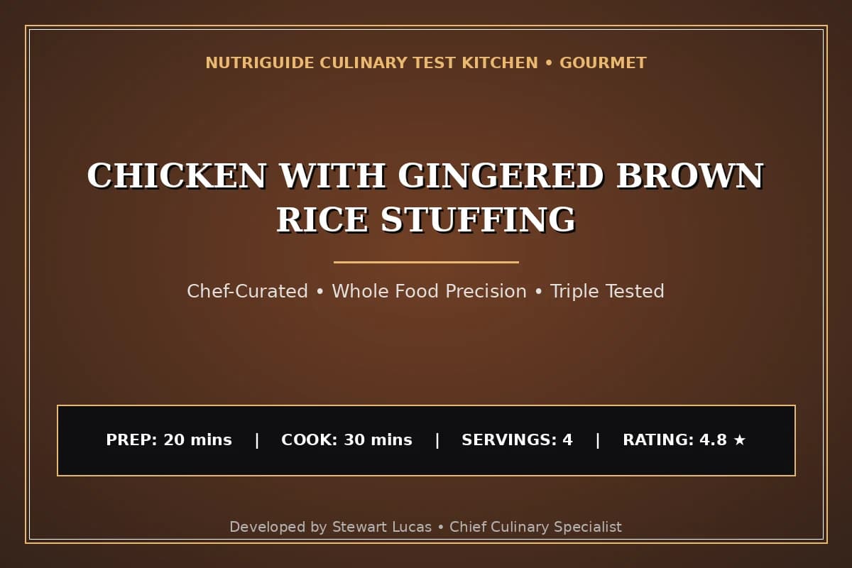 Chicken With Gingered Brown Rice Stuffing