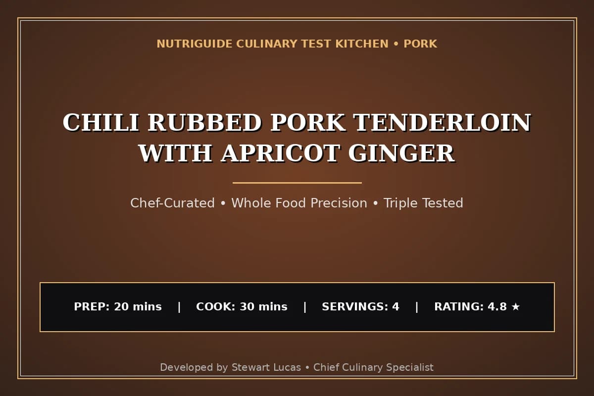Chili Rubbed Pork Tenderloin With Apricot Ginger