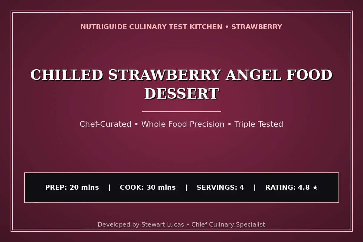 Chilled Strawberry Angel Food Dessert