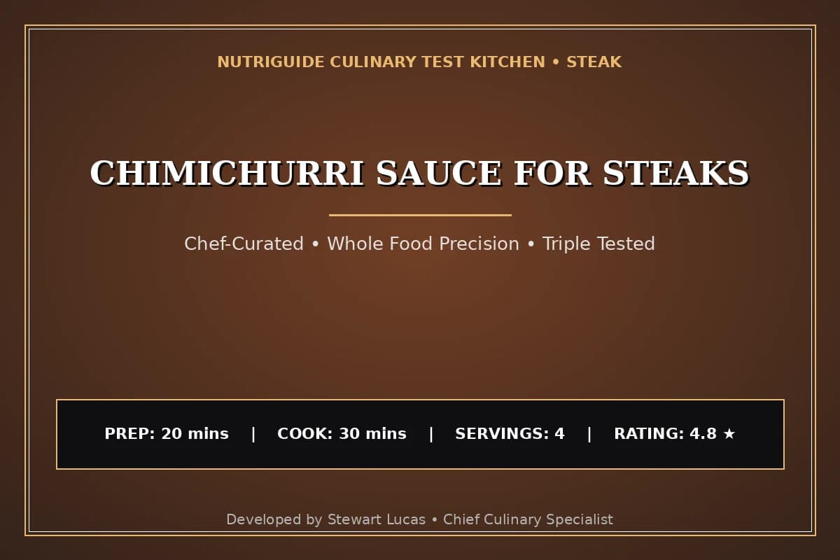 Chimichurri Sauce For Steaks