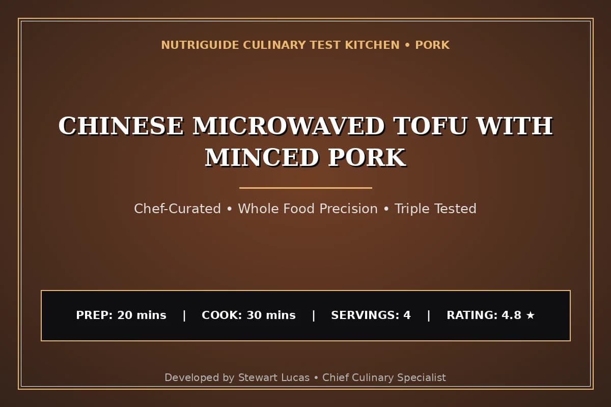 Chinese Microwaved Tofu With Minced Pork