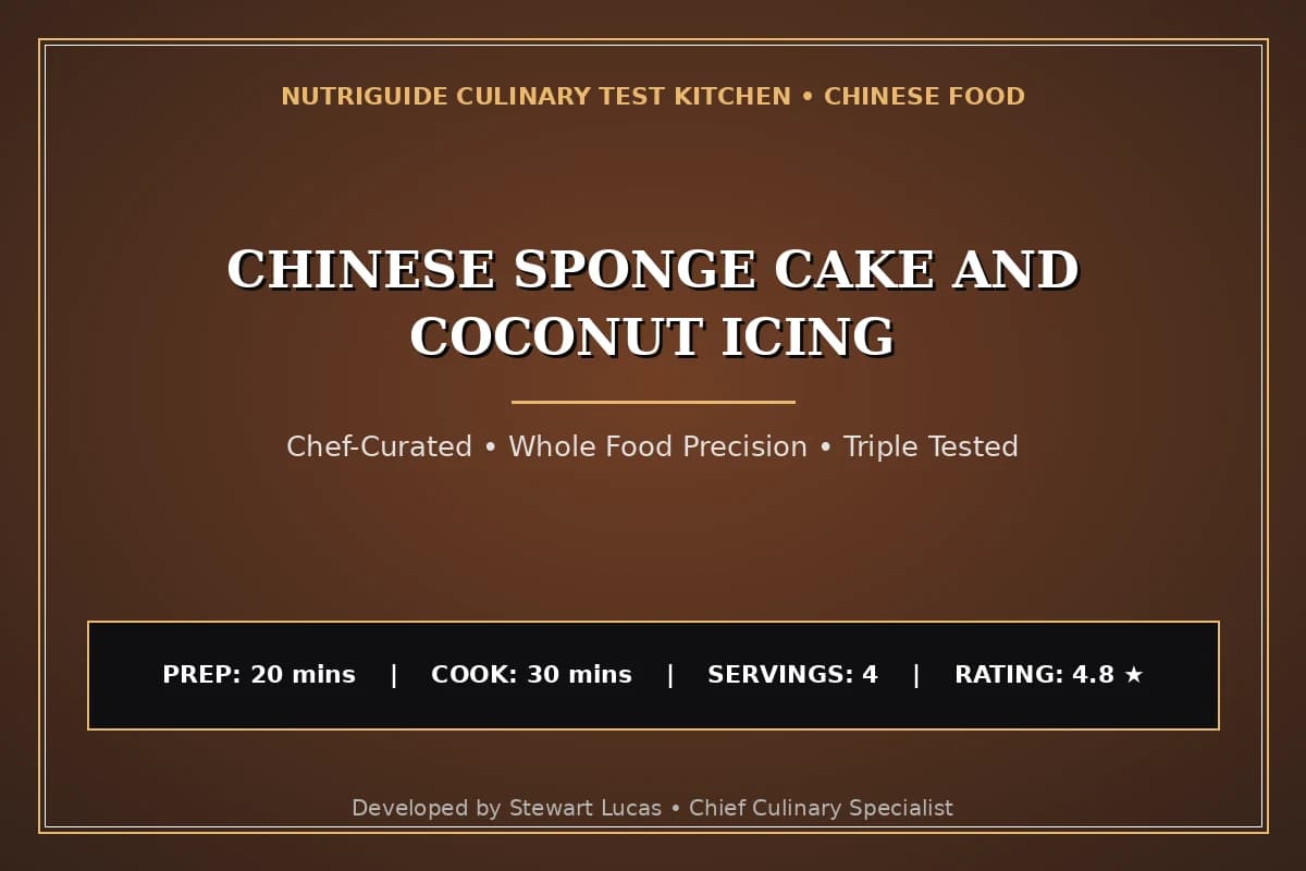 Chinese Sponge Cake And Coconut Icing