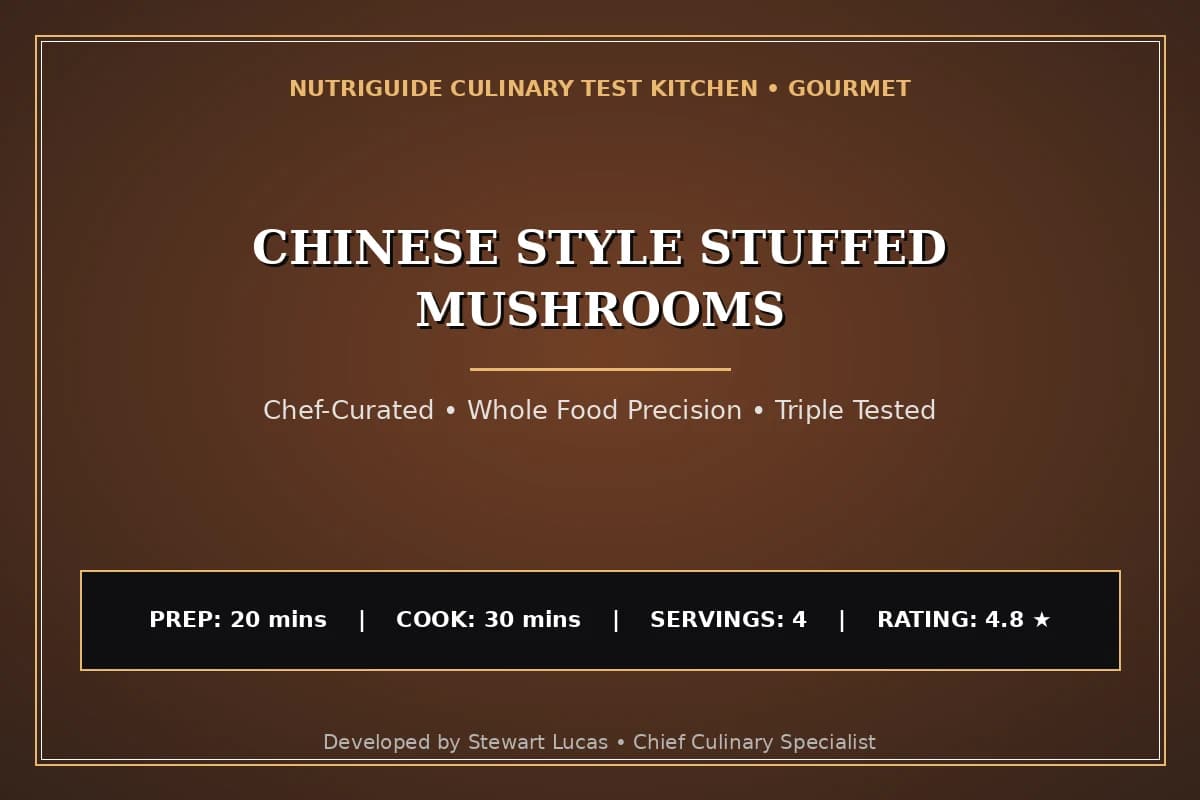 Chinese Style Stuffed Mushrooms