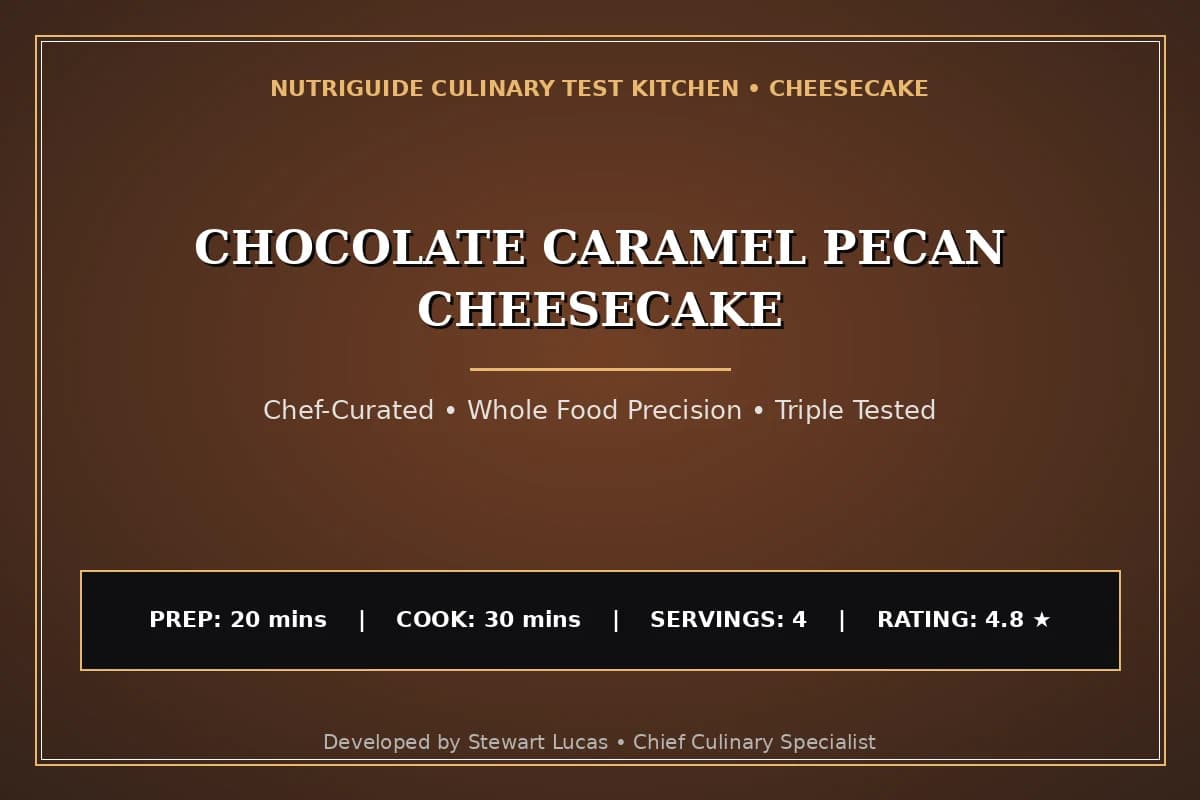 Chocolate Caramel Pecan Cheesecake