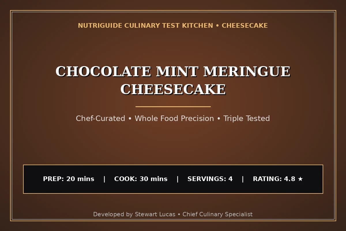 Chocolate Mint Meringue Cheesecake