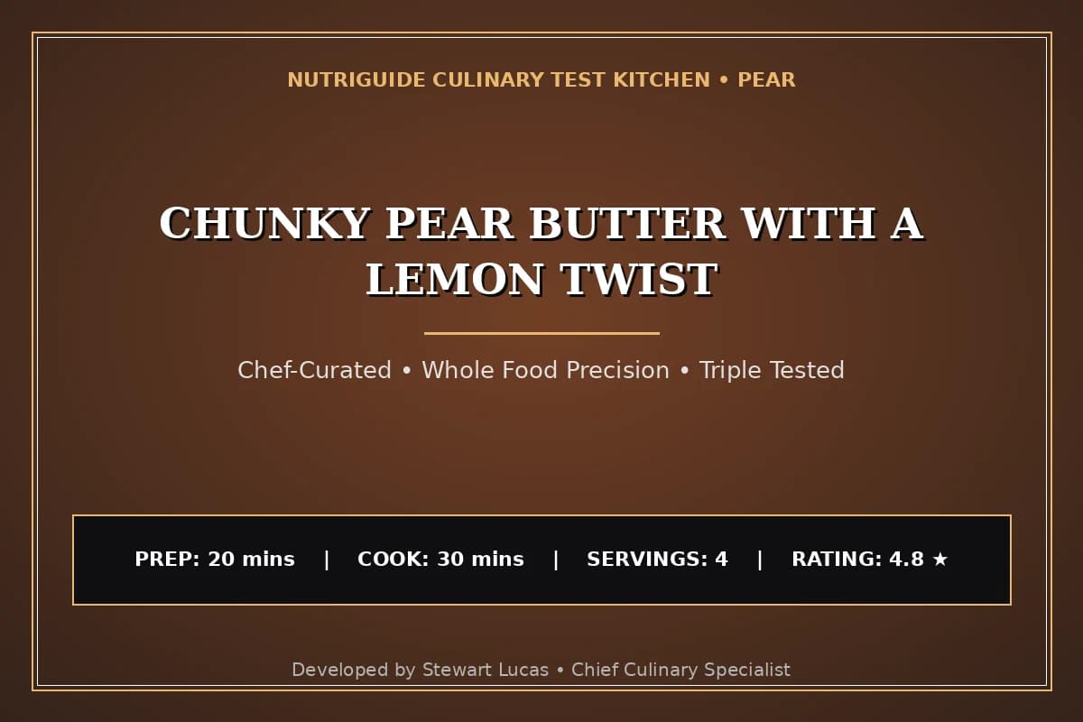 Chunky Pear Butter With A Lemon Twist
