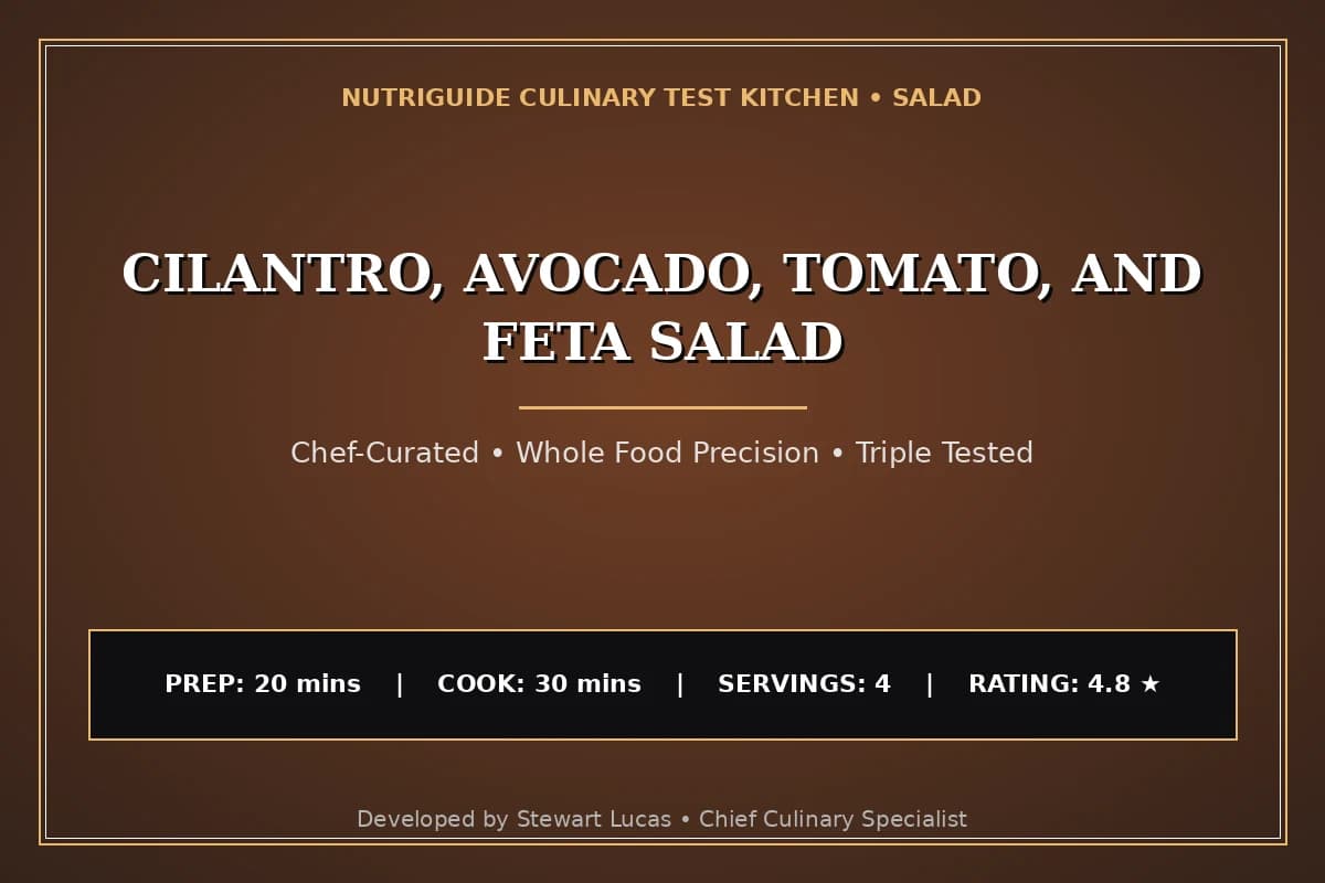 Cilantro, Avocado, Tomato, And Feta Salad