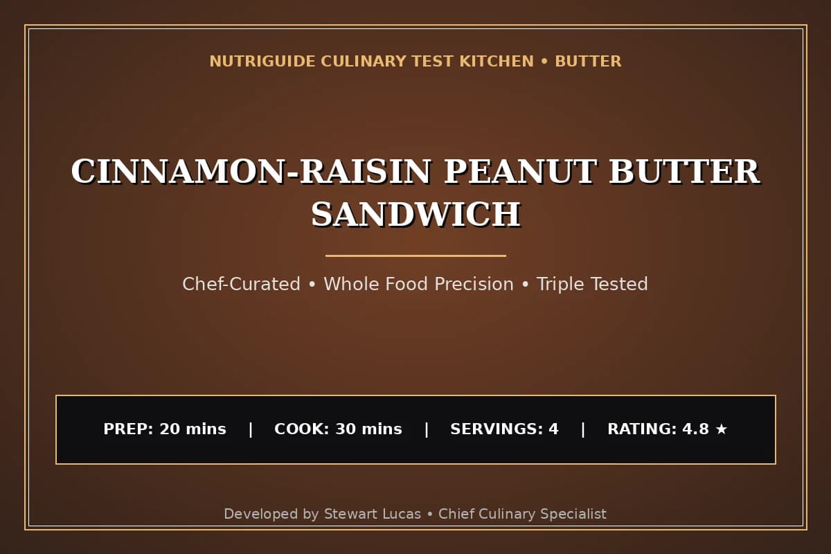 Cinnamon-Raisin Peanut Butter Sandwich