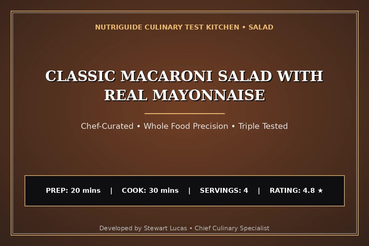 Classic Macaroni Salad With Real Mayonnaise
