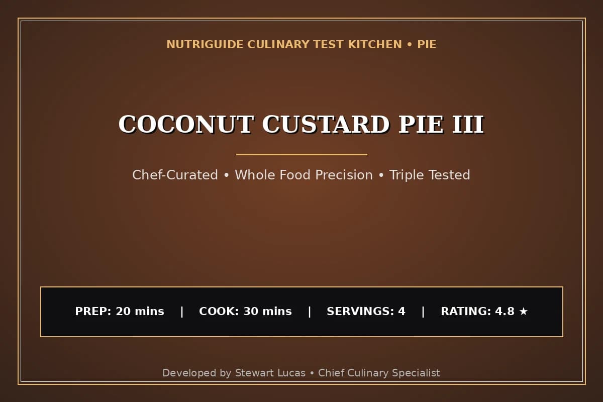 Coconut Custard Pie Iii