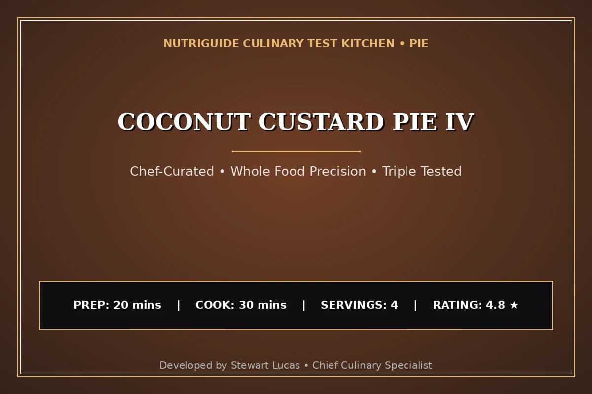 Coconut Custard Pie Iv