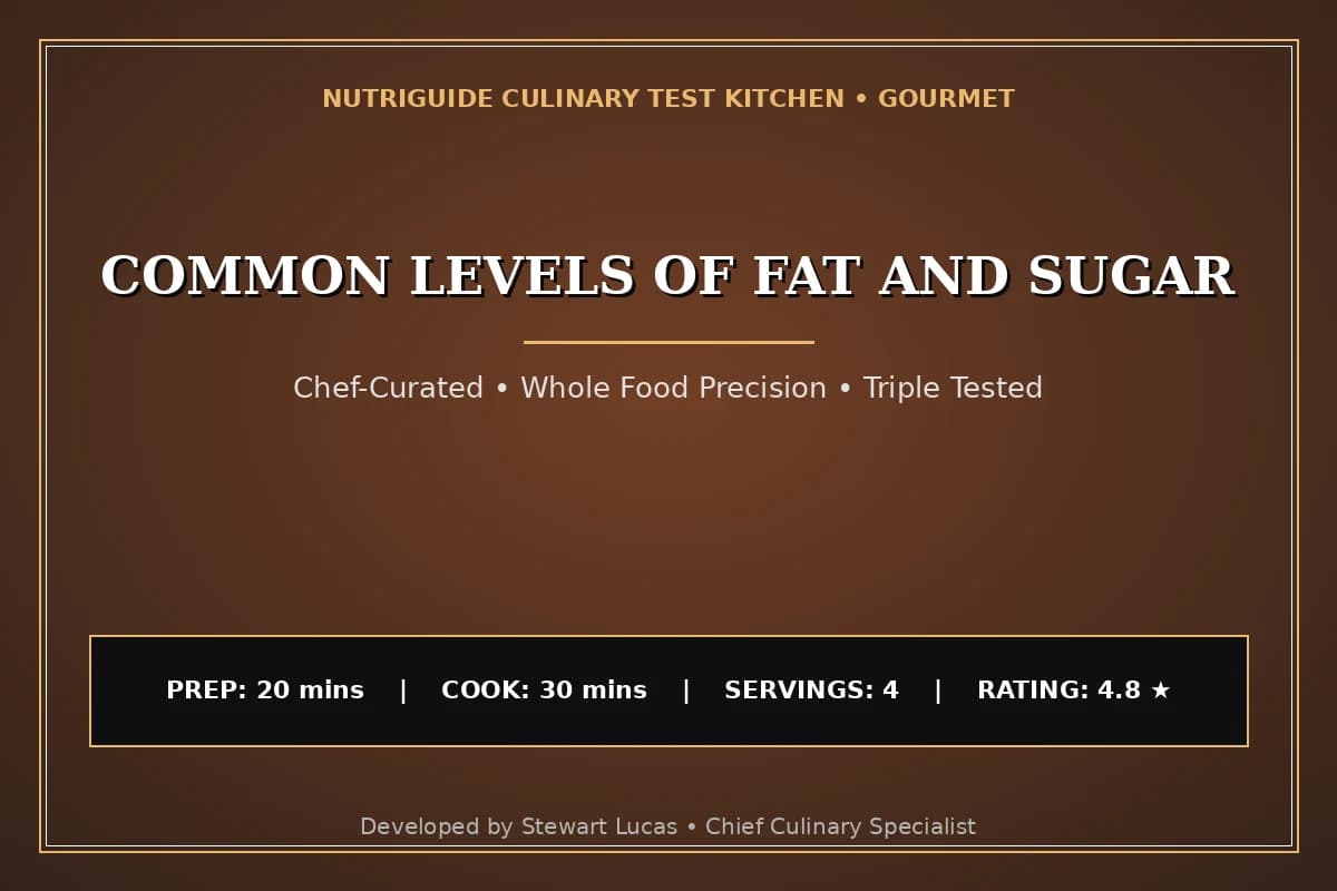Common Levels Of Fat And Sugar