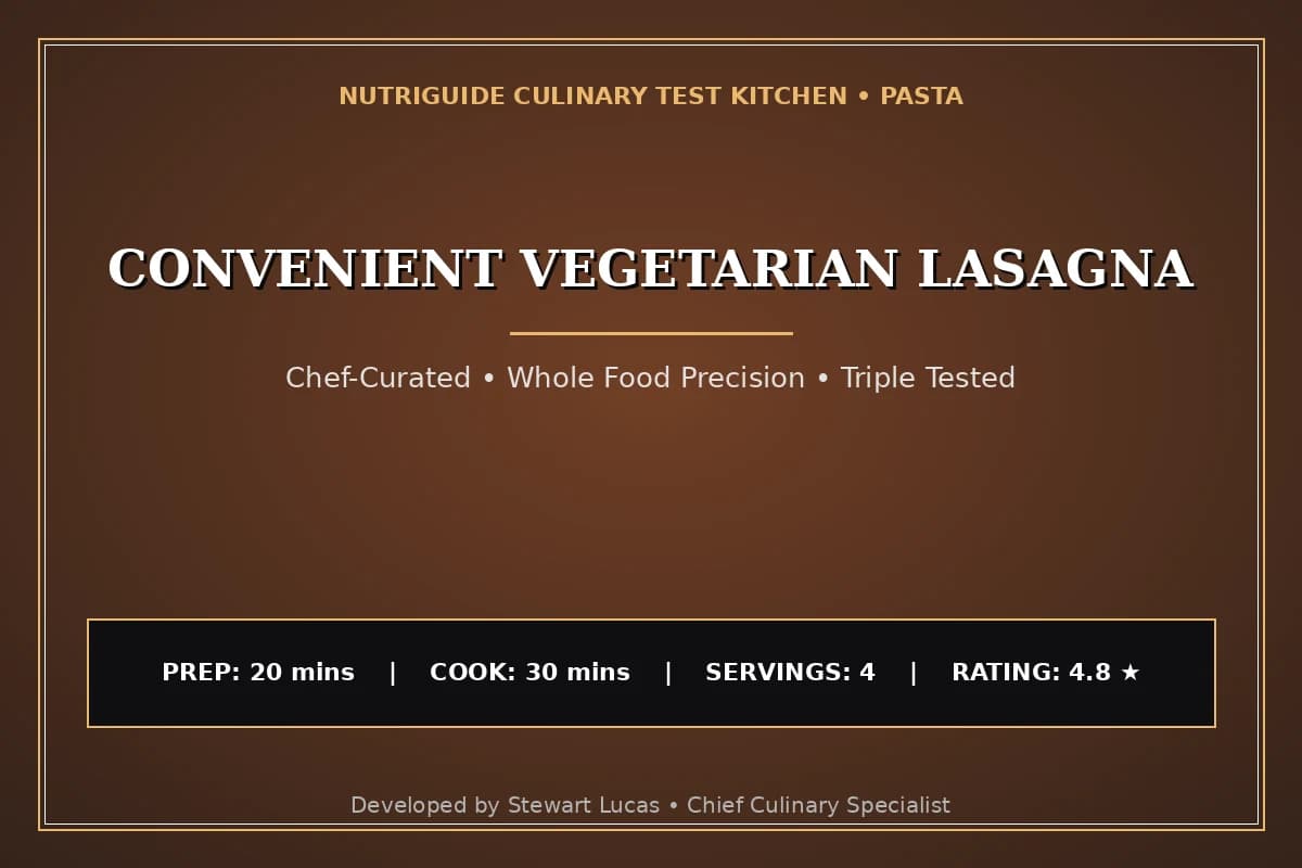 Convenient Vegetarian Lasagna